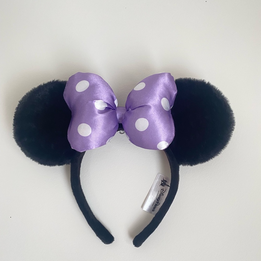 Purple dot satin Disney ear headband 2018